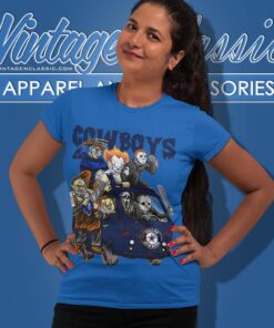 Dallas Cowboys Horror Movies Characters Halloween Shirt Women T shirt