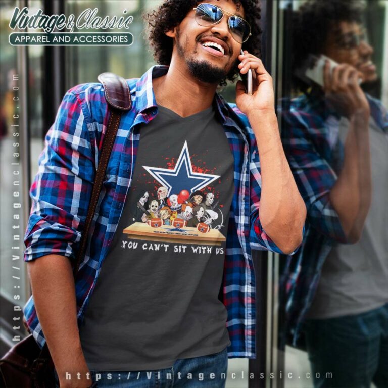 Dallas Cowboys Horror Movies You Cant Sit With Us Halloween V Neck TShirt Dallas Cowboys Horror Movies You Cant Sit With Us Halloween V Neck TShirt