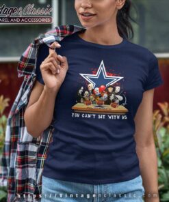 Dallas Cowboys Horror Movies You Cant Sit With Us Halloween Women TShirt