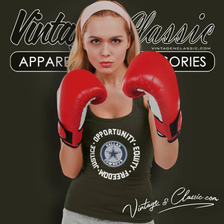 Dallas Cowboys Justice Shirt Opportunity Equity Freedom Tank Top Racerback Dallas Cowboys Justice Shirt Opportunity Equity Freedom Tank Top Racerback