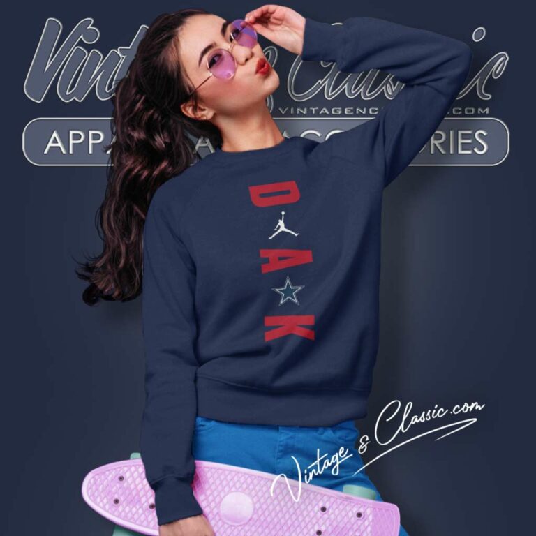 Dallas Cowboys Logo Dak Prescott Jordan Brand Sweatshirt Dallas Cowboys Logo Dak Prescott Jordan Brand Sweatshirt