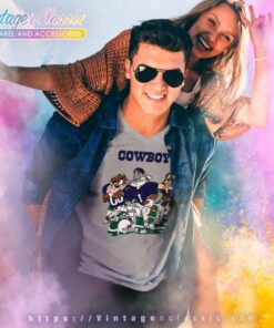 Dallas Cowboys Looney Tunes NFL Football V Neck TShirt