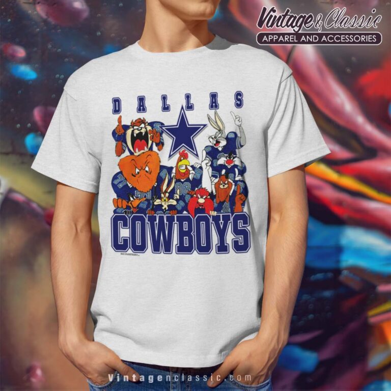 Dallas Cowboys Looney Tunes Football White Mens T Shirt Dallas Cowboys Looney Tunes Football White Mens T Shirt