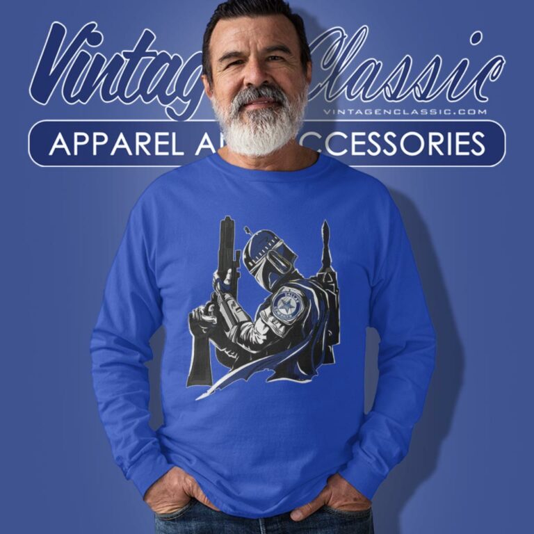 Dallas Cowboys Mandalorian Star Wars Long Sleeve Tee Dallas Cowboys Mandalorian Star Wars Long Sleeve Tee