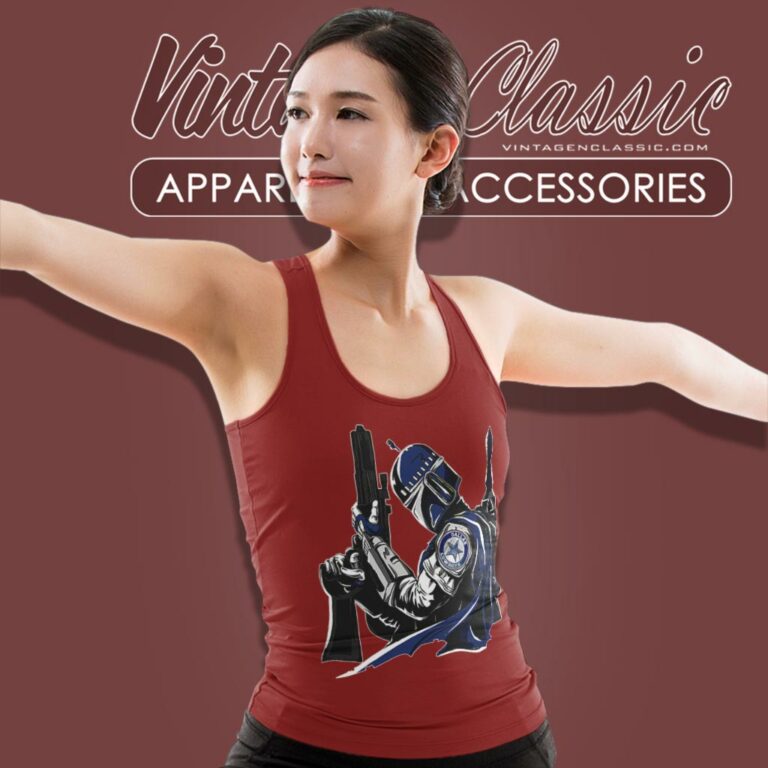 Dallas Cowboys Mandalorian Star Wars Tank Top Racerback Dallas Cowboys Mandalorian Star Wars Tank Top Racerback