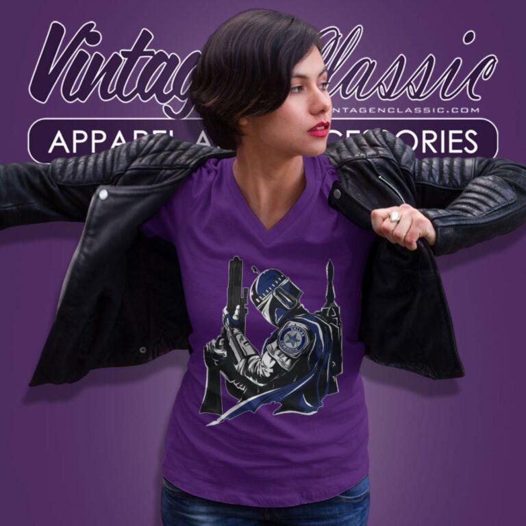 Dallas Cowboys Mandalorian Star Wars V Neck TShirt Dallas Cowboys Mandalorian Star Wars V Neck TShirt