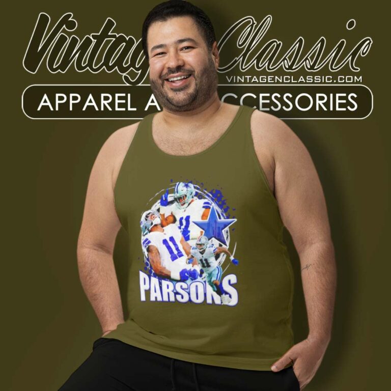 Dallas Cowboys Micah Aaron Parsons Tank Top Racerback Dallas Cowboys Micah Aaron Parsons Tank Top Racerback