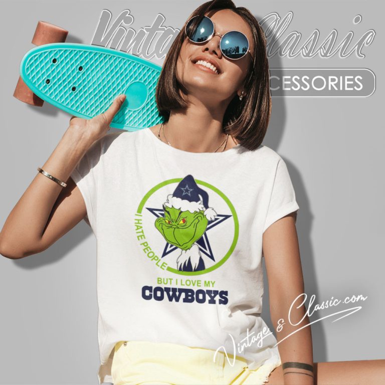 Dallas Cowboys Nfl Christmas Grinch Shirt I Hate People But I Love My Dallas Cowboys Women T Shirt Dallas Cowboys Nfl Christmas Grinch Shirt I Hate People But I Love My Dallas Cowboys Women T Shirt