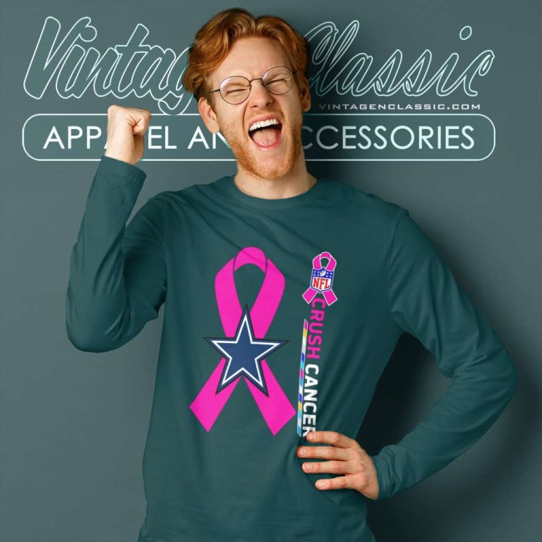 Dallas Cowboys Nfl Crush Cancer 2023 Long Sleeve Tee Dallas Cowboys Nfl Crush Cancer 2023 Long Sleeve Tee