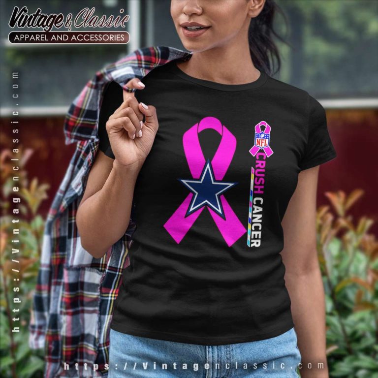 Dallas Cowboys Nfl Crush Cancer 2023 Women TShirt Dallas Cowboys Nfl Crush Cancer 2023 Women TShirt