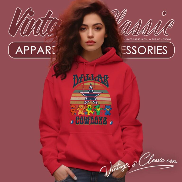 Dallas Cowboys Nfl Grateful Dancing Bears Retro Hoodie Dallas Cowboys Nfl Grateful Dancing Bears Retro Hoodie