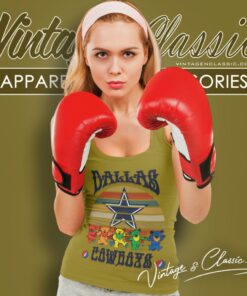 Dallas Cowboys Nfl Grateful Dancing Bears Retro Tank Top Racerback