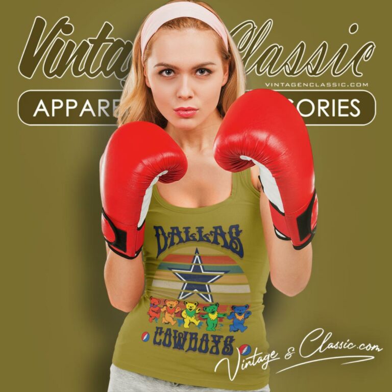 Dallas Cowboys Nfl Grateful Dancing Bears Retro Tank Top Racerback Dallas Cowboys Nfl Grateful Dancing Bears Retro Tank Top Racerback