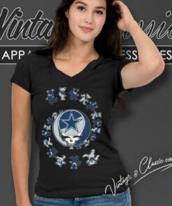 Dallas Cowboys Nfl Grateful Dancing Bears V Neck TShirt