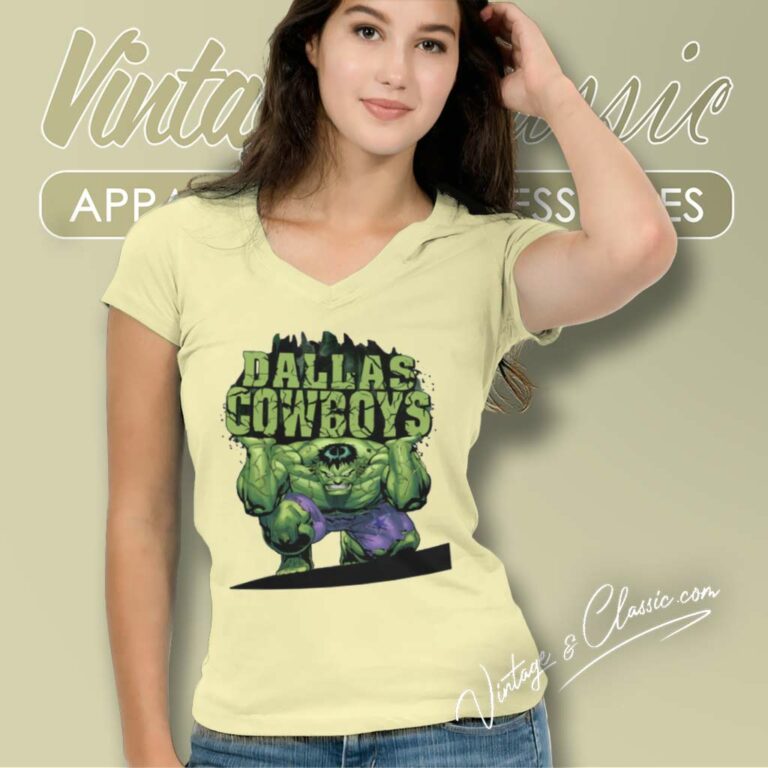 Dallas Cowboys Nfl Hulk Avengers V Neck TShirt Dallas Cowboys Nfl Hulk Avengers V Neck TShirt