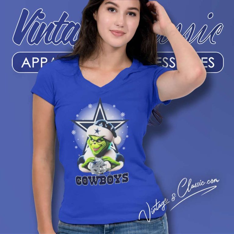 Dallas Cowboys Santa Grinch Christmas Love V Neck TShirt Dallas Cowboys Santa Grinch Christmas Love V Neck TShirt