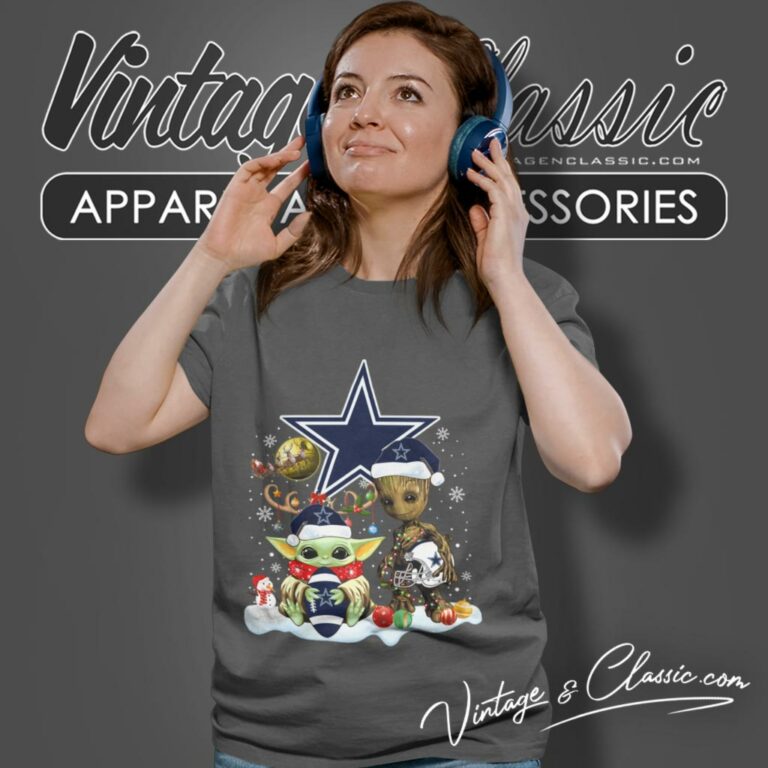 Dallas Cowboys Shirt Baby Yoda And Groot Santa Christmas Women T Shirt Dallas Cowboys Shirt Baby Yoda And Groot Santa Christmas Women T Shirt