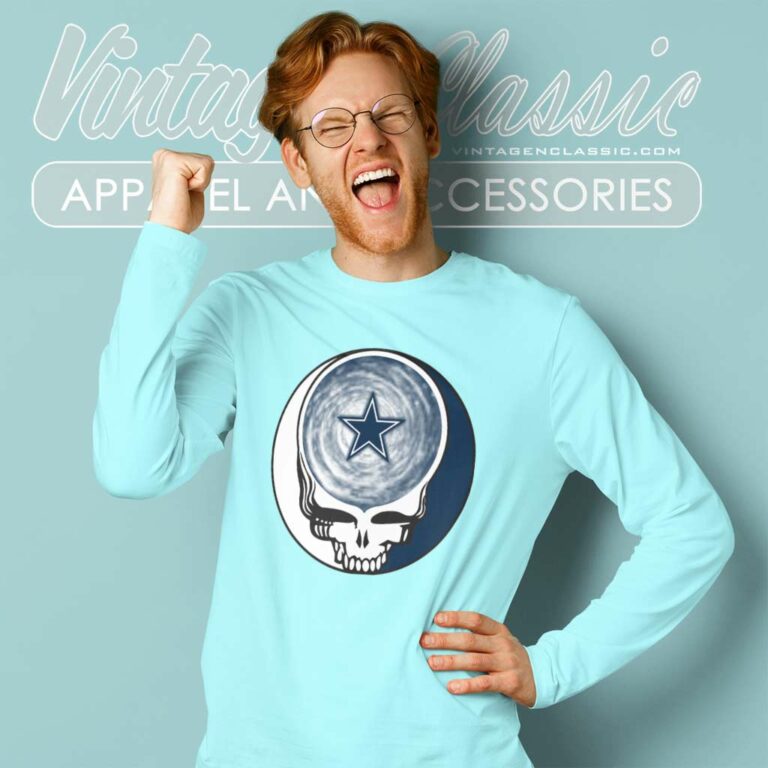 Dallas Cowboys Shirt Nfl Grateful Dead Logo Long Sleeve Tee Dallas Cowboys Shirt Nfl Grateful Dead Logo Long Sleeve Tee