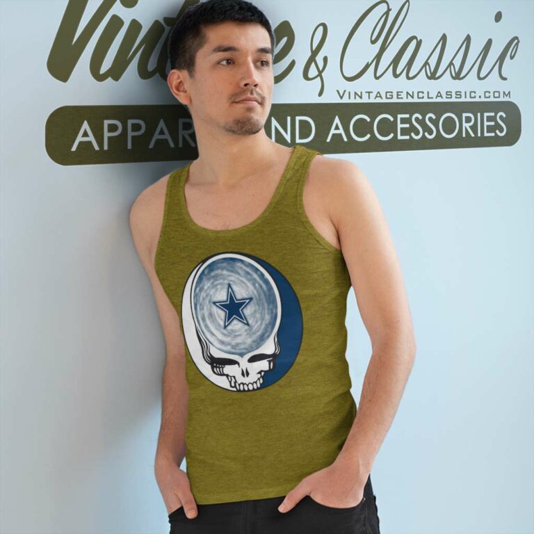 Dallas Cowboys Shirt Nfl Grateful Dead Logo Tank Top Racerback Dallas Cowboys Shirt Nfl Grateful Dead Logo Tank Top Racerback