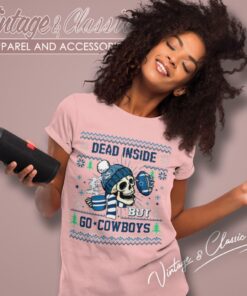 Dallas Cowboys Shirt Skull Dead Inside But Go Cowboys Women T Shirt
