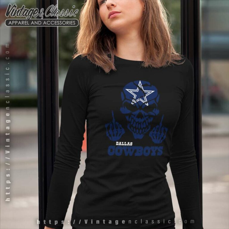 Dallas Cowboys Skull Long Sleeve Tee Dallas Cowboys Skull Long Sleeve Tee