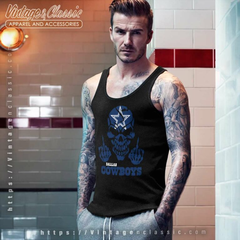 Dallas Cowboys Skull Tank Top Racerback Dallas Cowboys Skull Tank Top Racerback