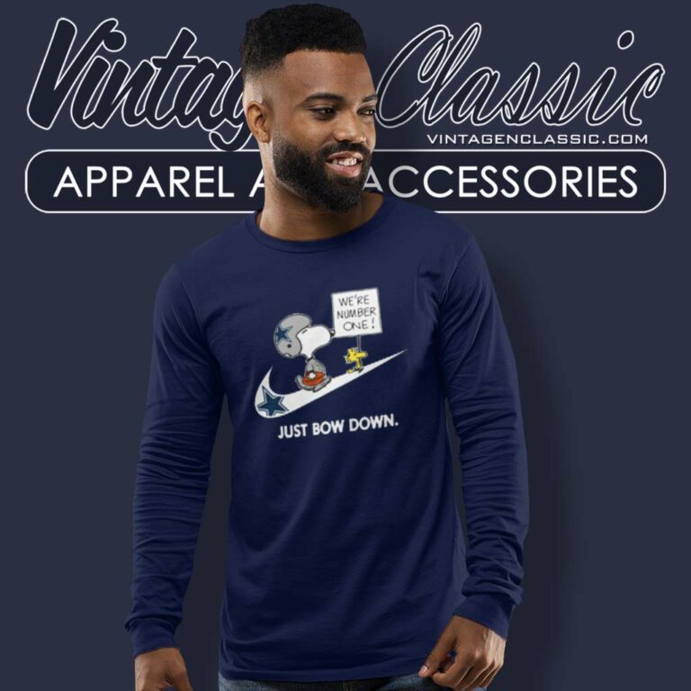 Dallas Cowboys Snoopy Are Number One Shirt Nike Just Bow Down Long Sleeve Tee Dallas Cowboys Snoopy Are Number One Shirt Nike Just Bow Down Long Sleeve Tee