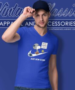 Dallas Cowboys Snoopy Are Number One Shirt Nike Just Bow Down V Neck TShirt
