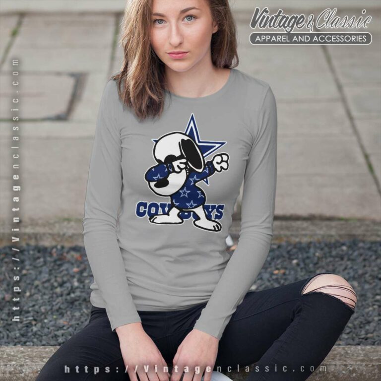 Dallas Cowboys Snoopy Dabbing Long Sleeve Tee Dallas Cowboys Snoopy Dabbing Long Sleeve Tee
