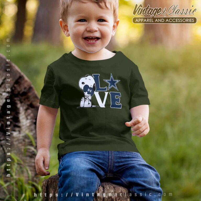 Dallas Cowboys Snoopy Love Heart Kids T Shirt Dallas Cowboys Snoopy Love Heart Kids T Shirt