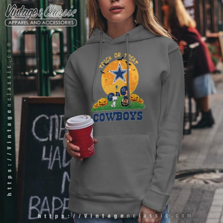 Dallas Cowboys Snoopy Trick Or Treat Pumpkin Moon Halloween Hoodie Dallas Cowboys Snoopy Trick Or Treat Pumpkin Moon Halloween Hoodie