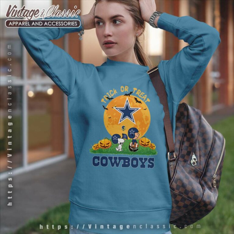 Dallas Cowboys Snoopy Trick Or Treat Pumpkin Moon Halloween Sweatshirt Dallas Cowboys Snoopy Trick Or Treat Pumpkin Moon Halloween Sweatshirt