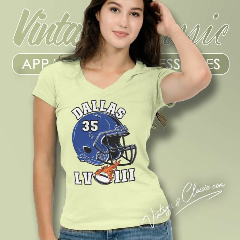 Dallas Cowboys Super Bowl Lviii Helmet V Neck TShirt Dallas Cowboys Super Bowl Lviii Helmet V Neck TShirt