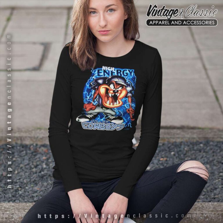 Dallas Cowboys Taz Tasmanian Devil Long Sleeve Tee Dallas Cowboys Taz Tasmanian Devil Long Sleeve Tee