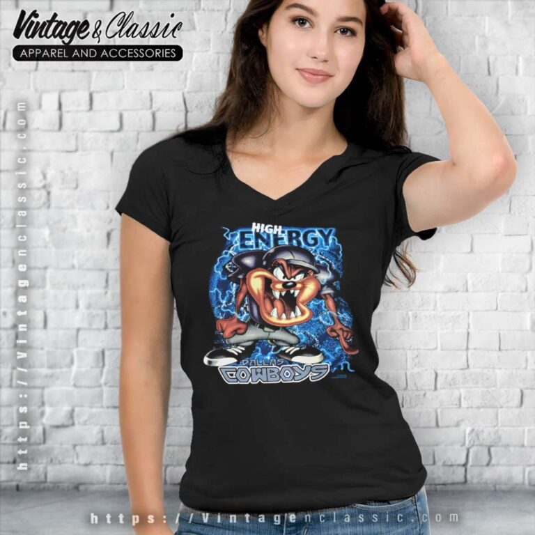 Dallas Cowboys Taz Tasmanian Devil V Neck TShirt Dallas Cowboys Taz Tasmanian Devil V Neck TShirt