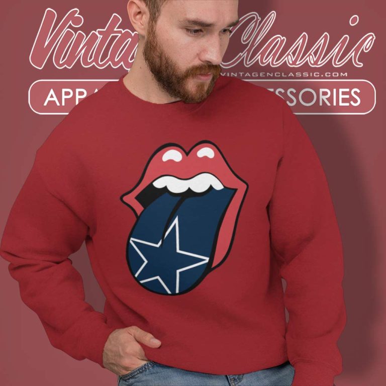 Dallas Cowboys The Rolling Stones Logo Sweatshirt Dallas Cowboys The Rolling Stones Logo Sweatshirt
