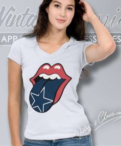 Dallas Cowboys The Rolling Stones Logo V Neck TShirt
