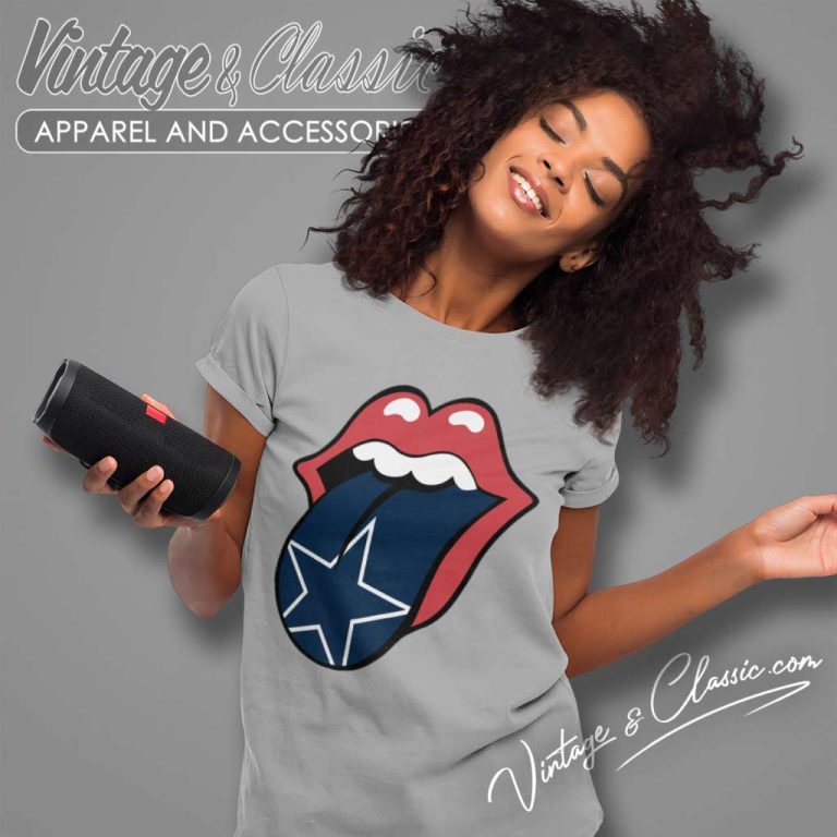 Dallas Cowboys The Rolling Stones Logo Women TShirt Dallas Cowboys The Rolling Stones Logo Women TShirt