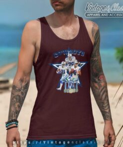 Dallas Cowboys Zack Martin Dak Prescott And Ezekiel Elliott Tank Top Racerback