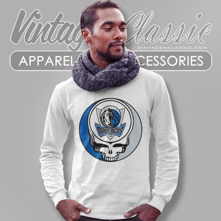 Dallas Mavericks Grateful Dead Steal Your Face Long Sleeve Tee Dallas Mavericks Grateful Dead Steal Your Face Long Sleeve Tee