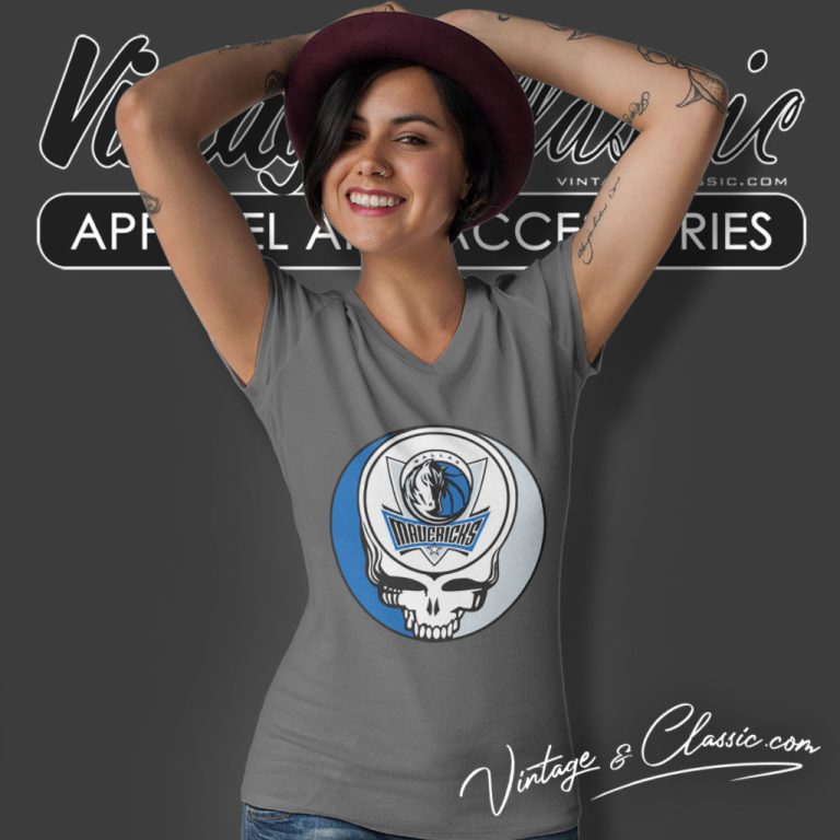 Dallas Mavericks Grateful Dead Steal Your Face V Neck TShirt Dallas Mavericks Grateful Dead Steal Your Face V Neck TShirt