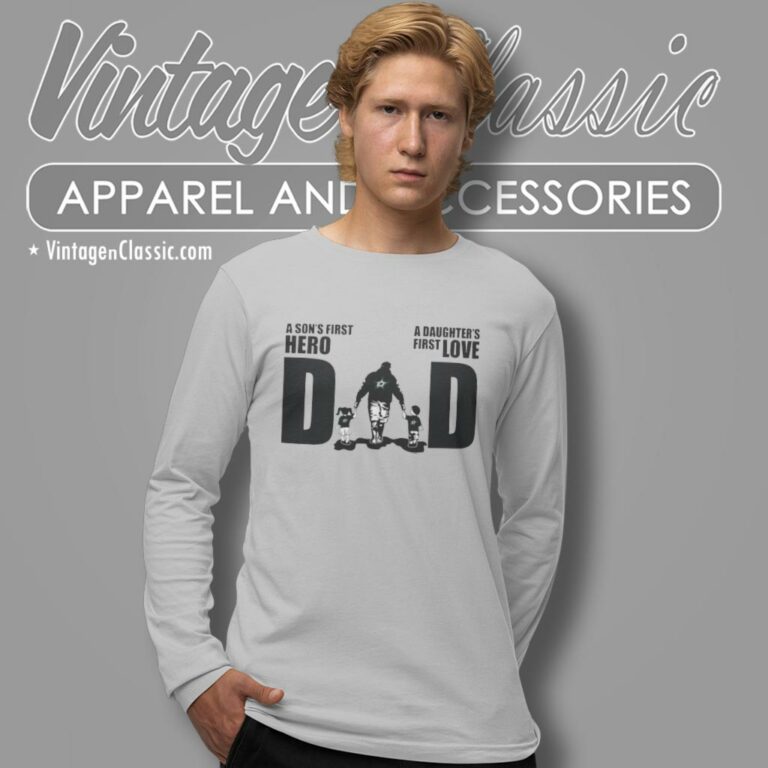 Dallas Stars Dad A Sons First Hero Daughters First Love Long Sleeve Tee Dallas Stars Dad A Sons First Hero Daughters First Love Long Sleeve Tee