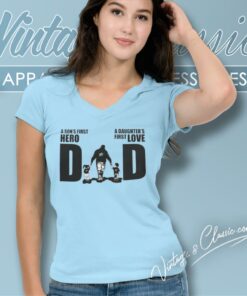 Dallas Stars Dad A Sons First Hero Daughters First Love Shirt 5 Dallas Stars Dad A Sons First Hero Daughters First Love V Neck TShirt