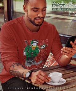 Dallas Stars Donald Duck Hockey Shirt Sweatshirt