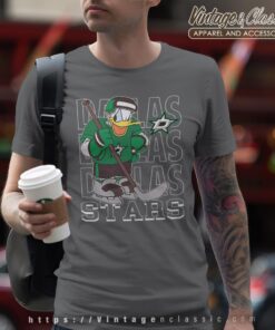 Dallas Stars Donald Duck Hockey Shirt T shirt