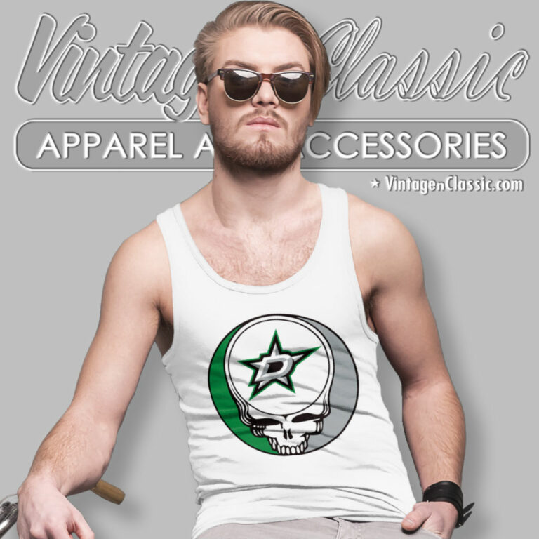 Dallas Stars Grateful Dead Steal Your Face Tank Top Racerback Dallas Stars Grateful Dead Steal Your Face Tank Top Racerback