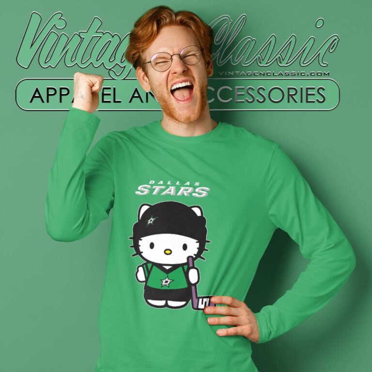 Dallas Stars Hello Kitty Shirt Long Sleeve Tee Dallas Stars Hello Kitty Shirt Long Sleeve Tee