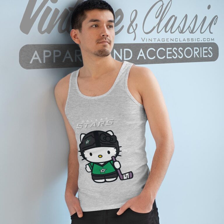 Dallas Stars Hello Kitty Shirt Tank Top Racerback Dallas Stars Hello Kitty Shirt Tank Top Racerback