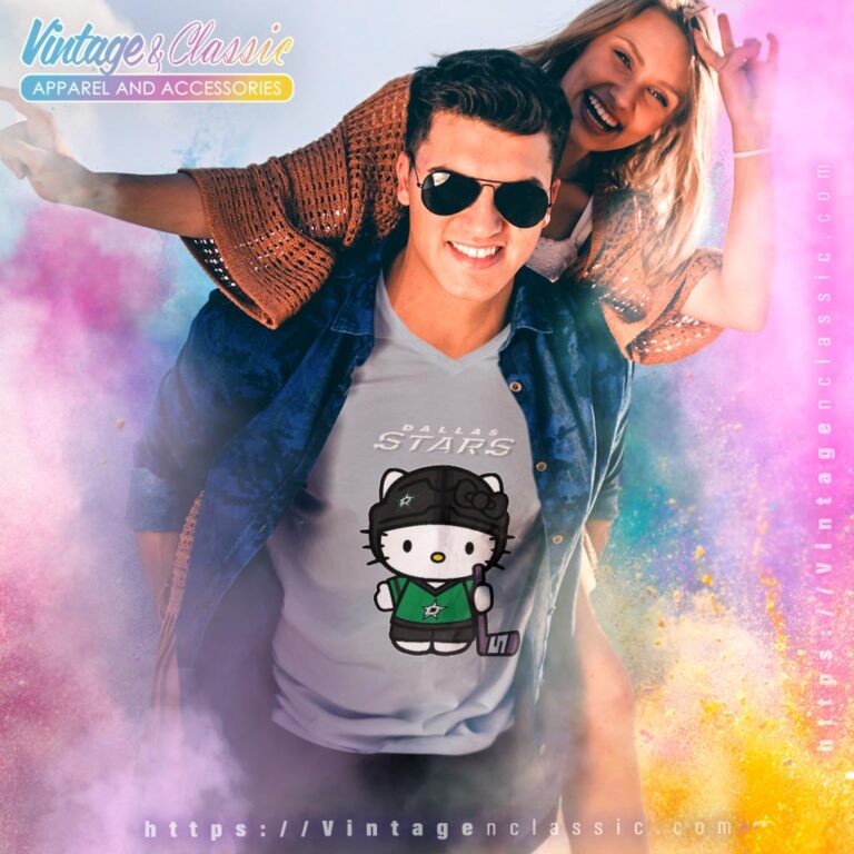 Dallas Stars Hello Kitty Shirt V Neck TShirt Dallas Stars Hello Kitty Shirt V Neck TShirt