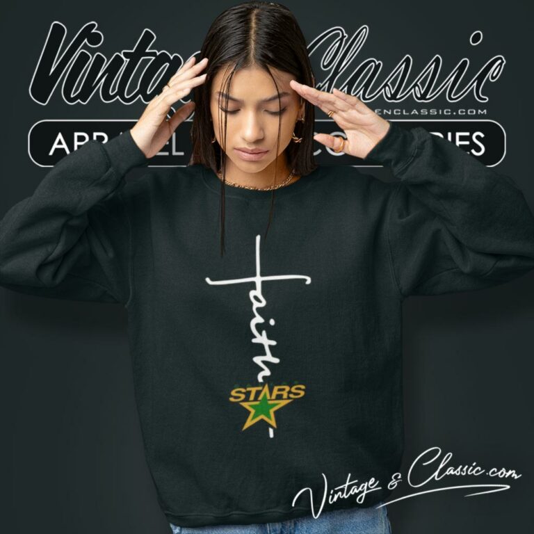 Dallas Stars Hockey Faith Cross Christian Sweatshirt Dallas Stars Hockey Faith Cross Christian Sweatshirt